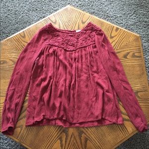 Burgundy blouse